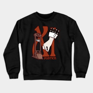 Halloween Tarot XI: Justice (Wednesday Addams). Crewneck Sweatshirt